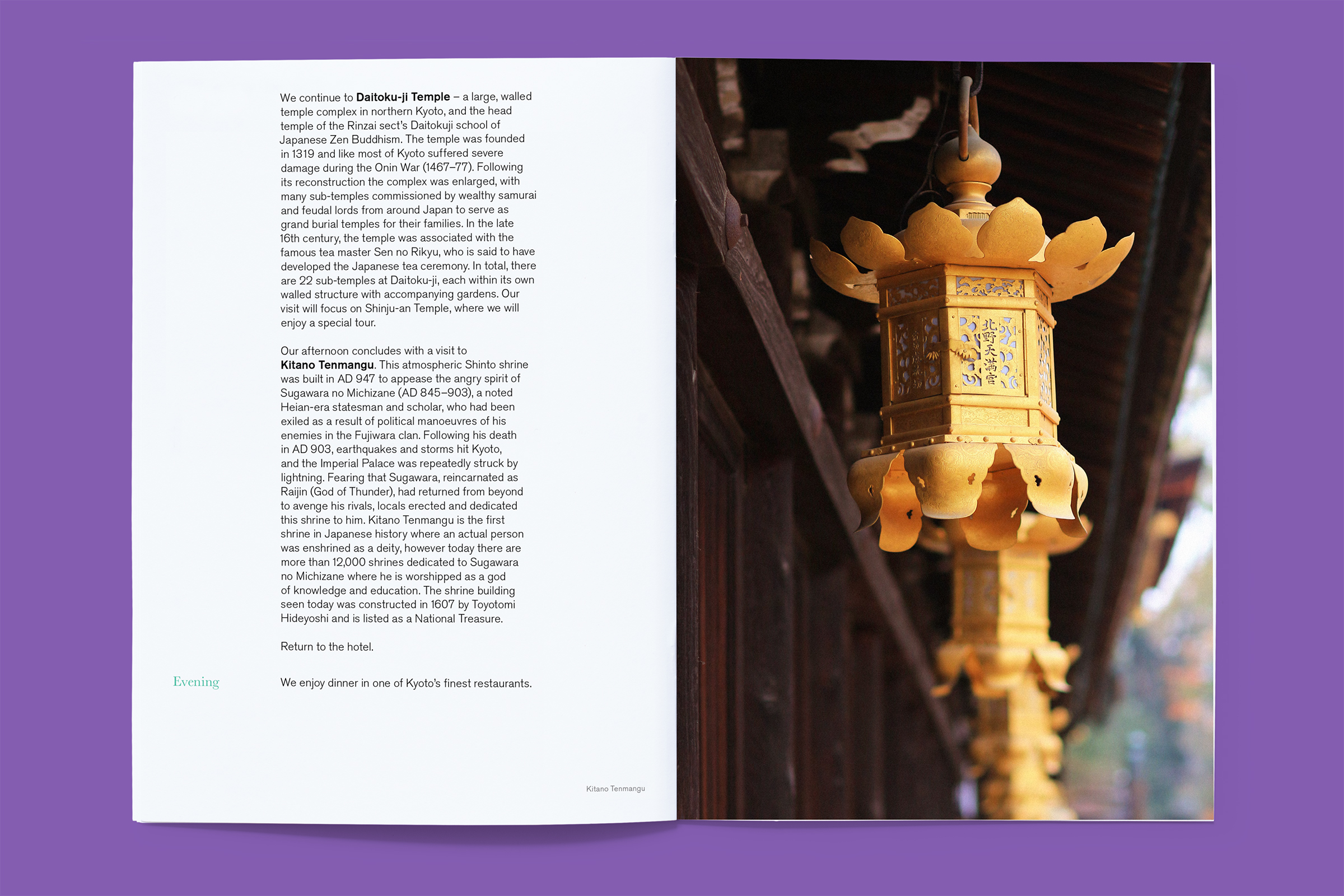 Top-down photo of an inside spread